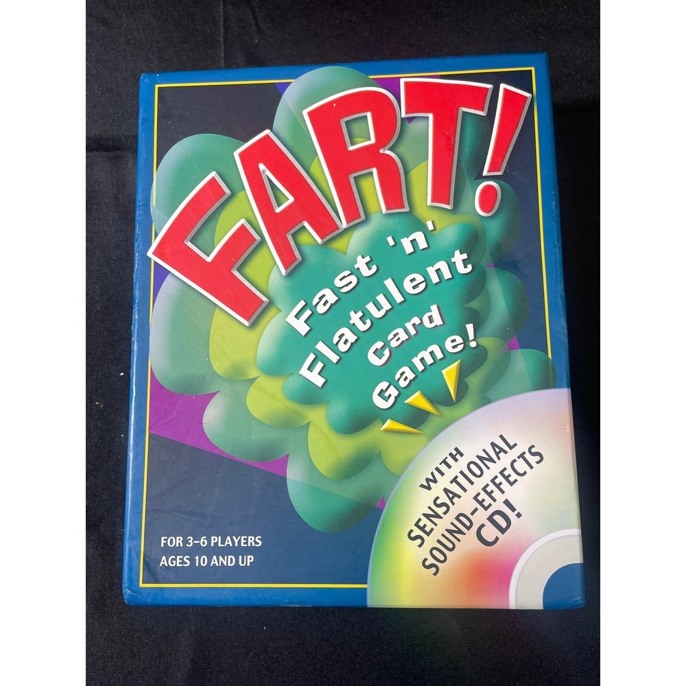Outset Media Fart! Fast n‎ Flatulent Card Game with Sound Effects CD 3-6 Players